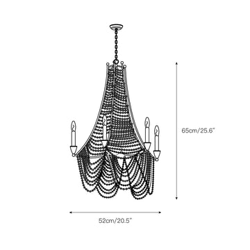 Allenglade Crystal Chandelier – detail 3 — Dimension drawings 1
