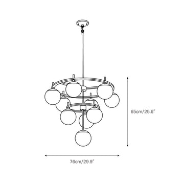 Alluria Chandelier – detail 4 — Dimension drawings 2