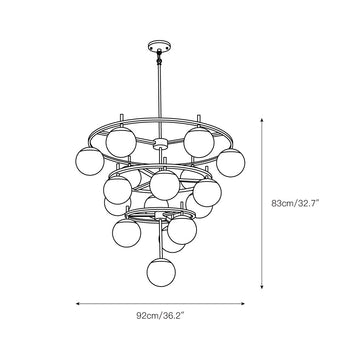 Alluria Chandelier – detail 5 — Dimension drawings 3
