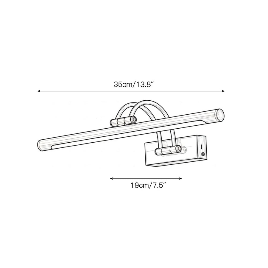 Alton Brass Rechargeable Wall Lamp – detail 3 — Dimension drawings 1