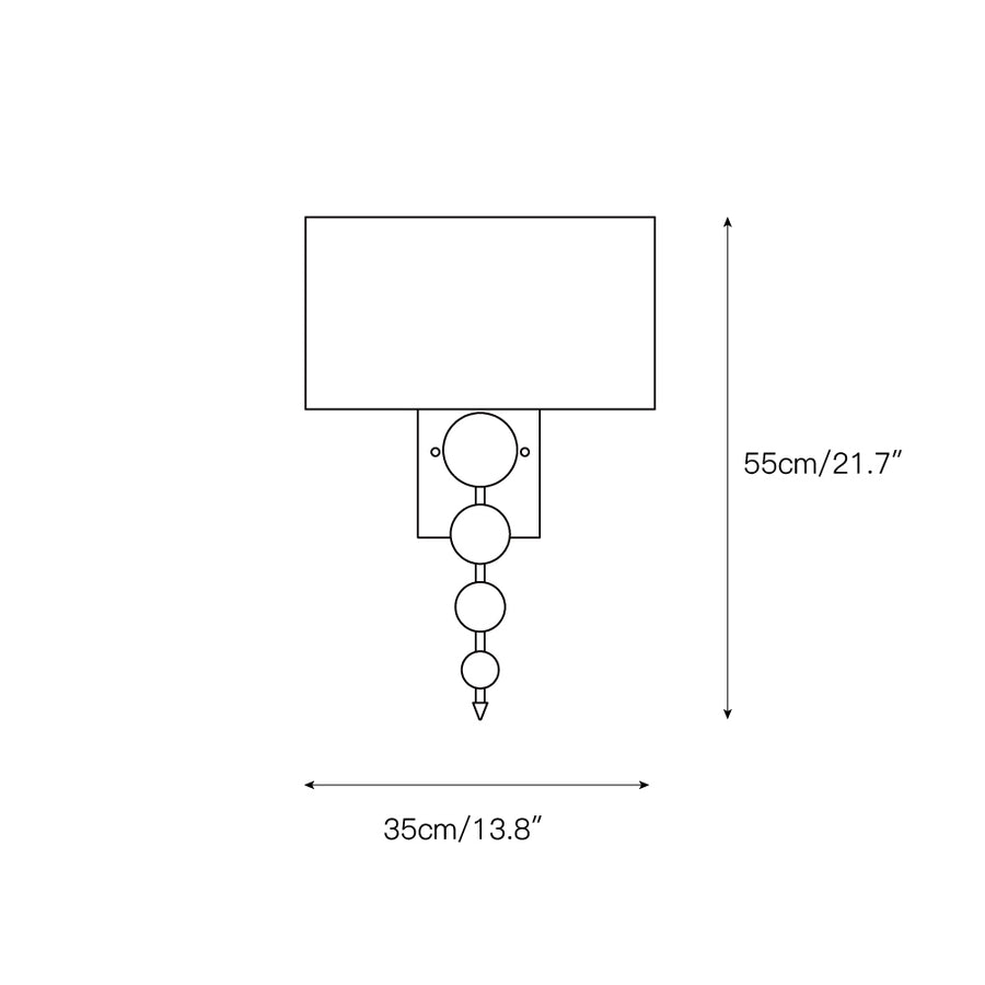 Amasya Wall Lamp – detail 3 — Dimension drawings 1