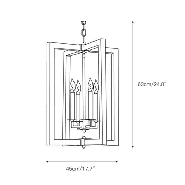 Ambrose Lantern Pendant Lamp – detail 4 — Dimension drawings 2