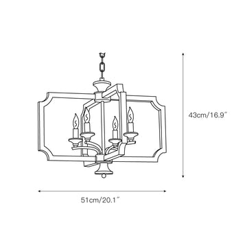 Ambrose Lantern Pendant Lamp – detail 3 — Dimension drawings 1
