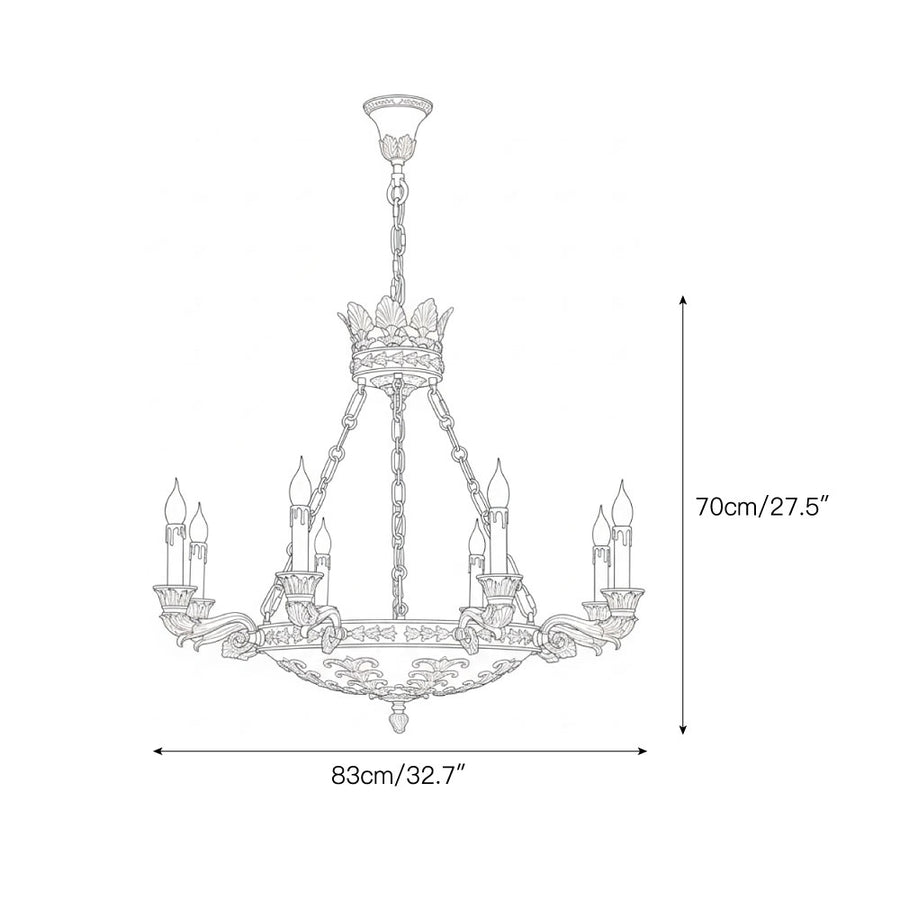 Amelie Grand Chandelier – detail 4 — Dimension drawings 2
