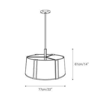 Amida Chandelier – detail 3 — Dimension drawings 1
