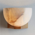 Load image into Gallery viewer, Ando Brass Alabaster Sconce