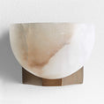 Load image into Gallery viewer, Ando Brass Alabaster Sconce