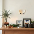 Load image into Gallery viewer, Ando Brass Alabaster Sconce