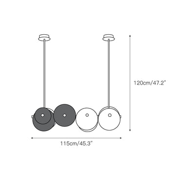 Andromeda Chandelier – detail 3 — Dimension drawings 1