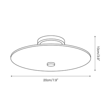 Ankeny Alabaster Ceiling Lamp – detail 3 — Dimension drawings 1