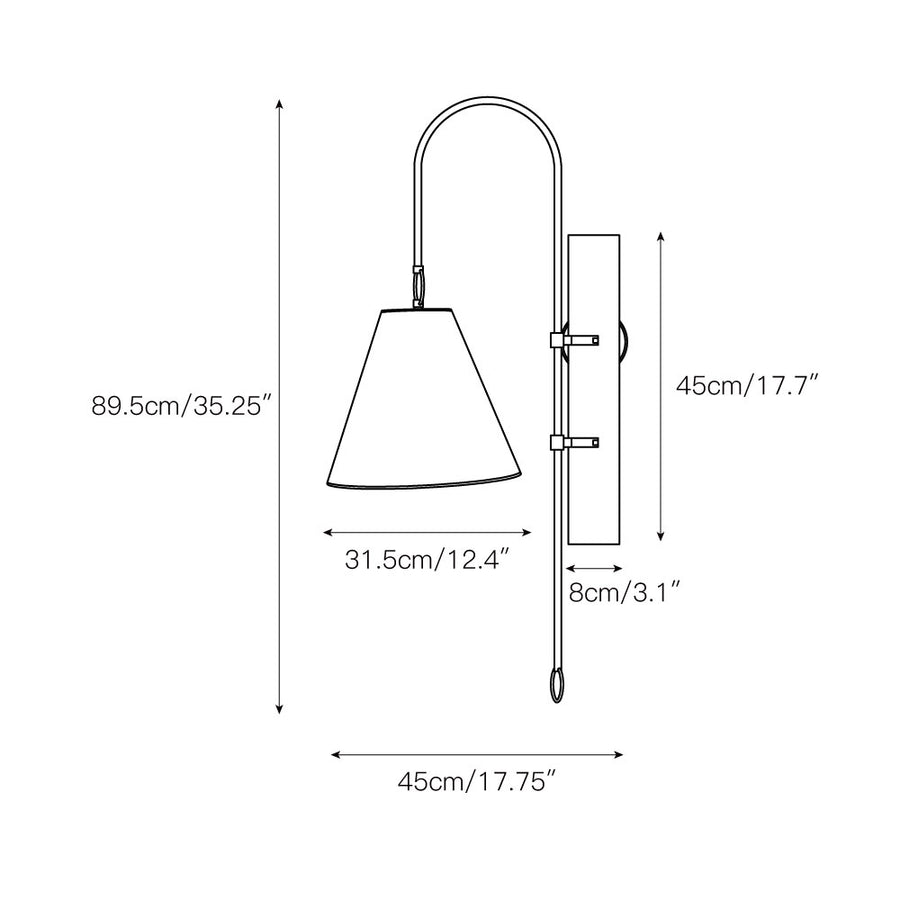 Anniston Wall Lamp – detail 4 — Dimension drawings 1