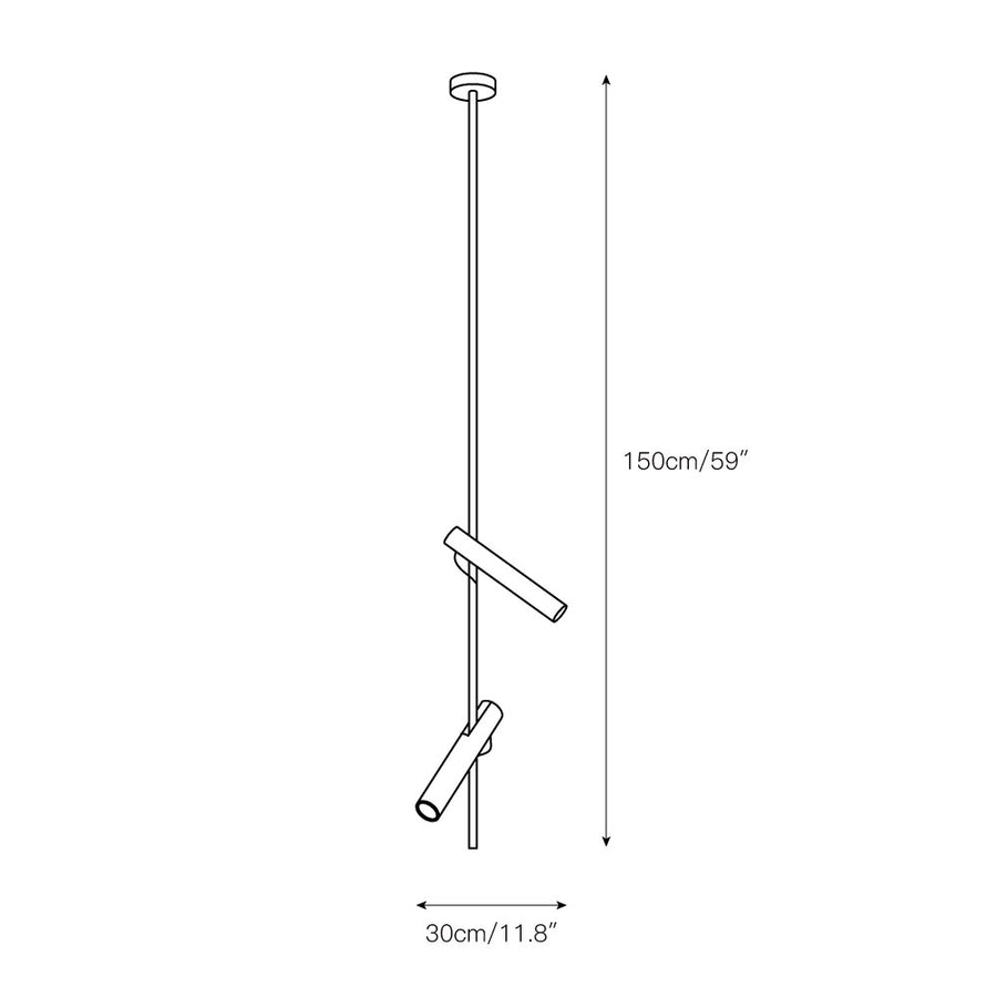 Ansel Minimalist Line Pendant Light – detail 4 — Dimension drawings 2