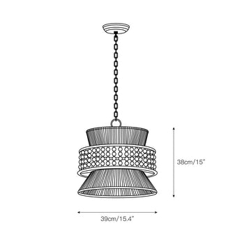 Antigua Pendant Lamp – detail 3 — Dimension drawings 1