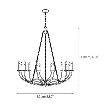 Arabella Chandelier – detail 4 — Dimension drawings 2