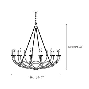 Arabella Chandelier – detail 5 — Dimension drawings 3