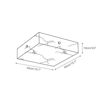 Arca Alabaster Flushmount Ceiling Light – detail 3 — Dimension drawings 1