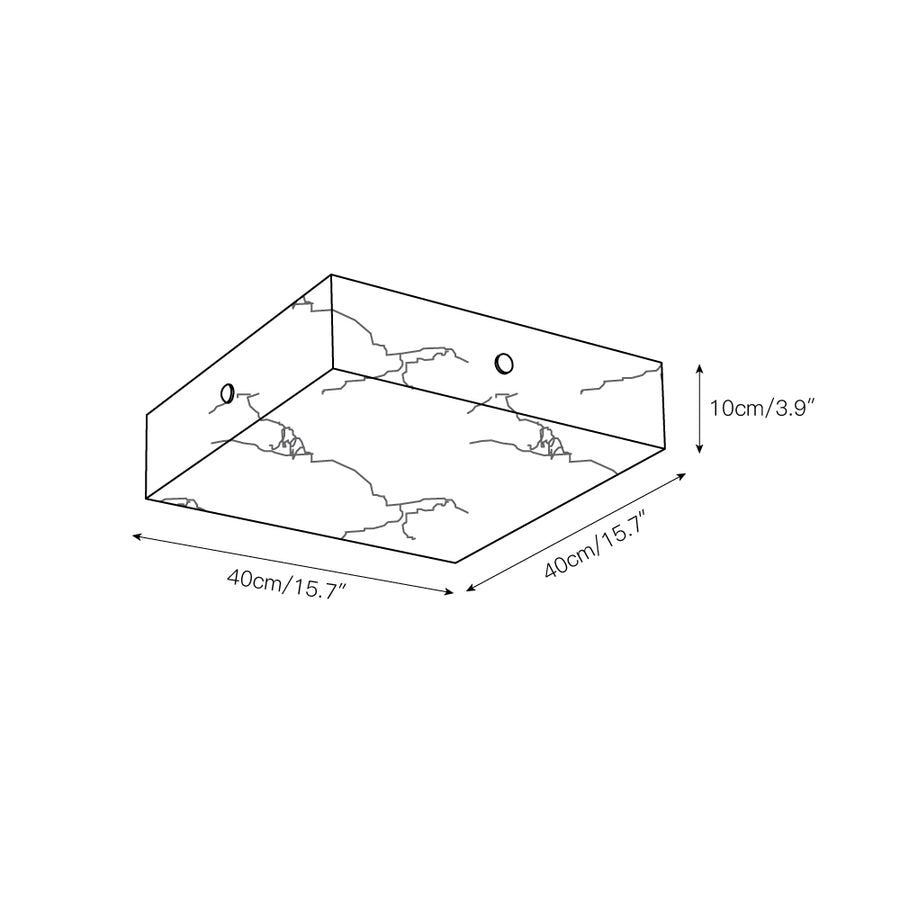 Arca Alabaster Flushmount Ceiling Light – detail 3 — Dimension drawings 1