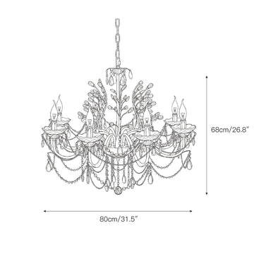 Ariae Crystal Chandelier – detail 4 — Dimension drawings 2