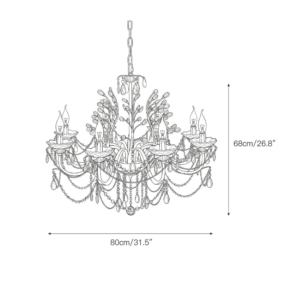 Ariae Crystal Chandelier – detail 4 — Dimension drawings 2