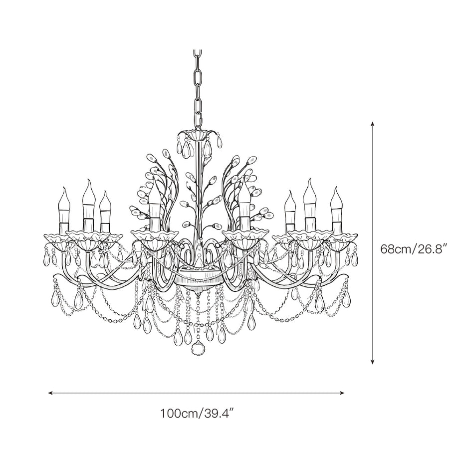 Ariae Crystal Chandelier – detail 5 — Dimension drawings 3