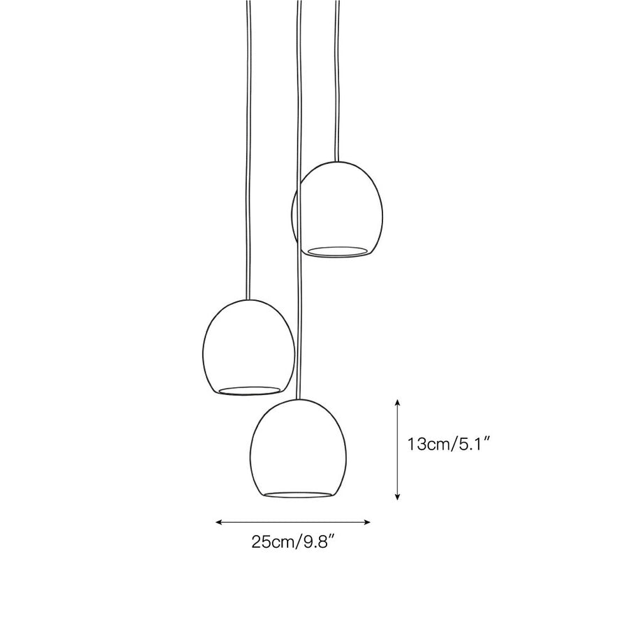 Arica Alabaster Chandelier – detail 4 — Dimension drawings 2