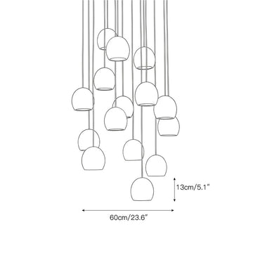 Arica Alabaster Chandelier – detail 6 — Dimension drawings 4