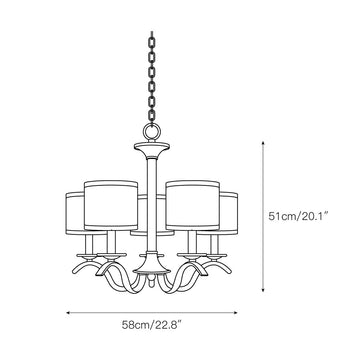 Armindo Chandelier – detail 4 — Dimension drawings 2