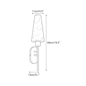 Arras Alabaster Wall Lamp – detail 3 — Dimension drawings 1