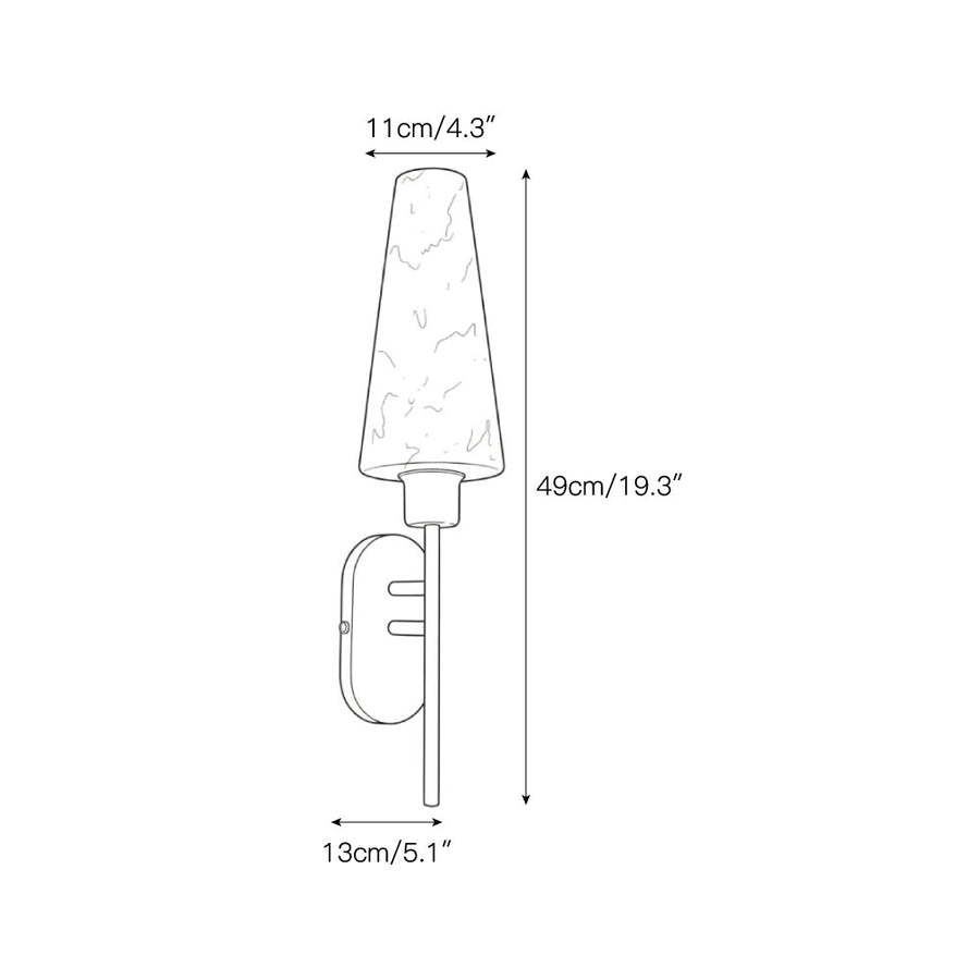 Arras Alabaster Wall Lamp – detail 3 — Dimension drawings 1