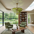 Load image into Gallery viewer, Lotus Leaf Layered Glass Chandelier