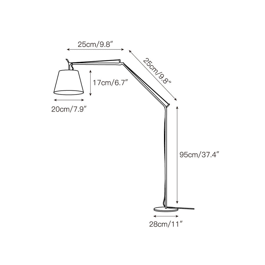 Costanza Floor Lamp – detail 3 — Dimension drawings 1