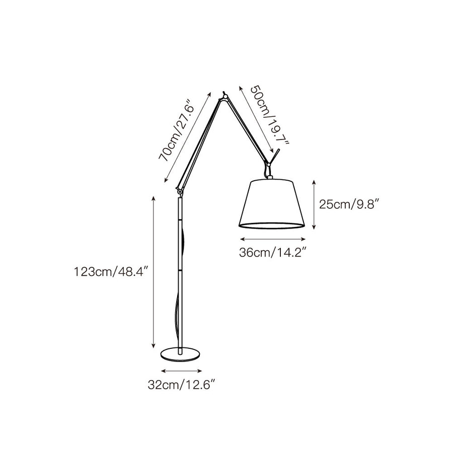 Costanza Floor Lamp – detail 4 — Dimension drawings 2