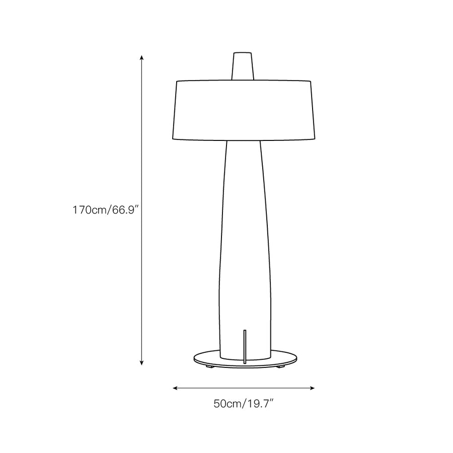 Arteriors Truxton Floor Lamp – detail 3 — Dimension drawings 1