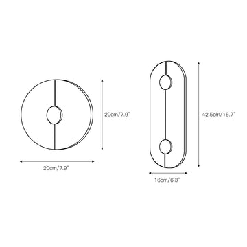 Artistic Alabaster Wall Lamp – detail 3 — Dimension drawings 1