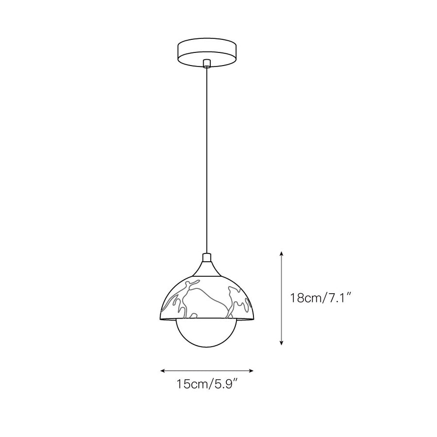 Artome Marble Pendant Lamp – detail 3 — Dimension drawings 1