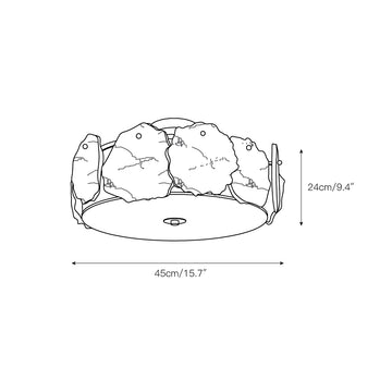Artze Alabaster Ceiling Light – detail 3 — Dimension drawings 1