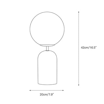 Aseneth Travertine Table Lamp – detail 4 — Dimension drawings 2