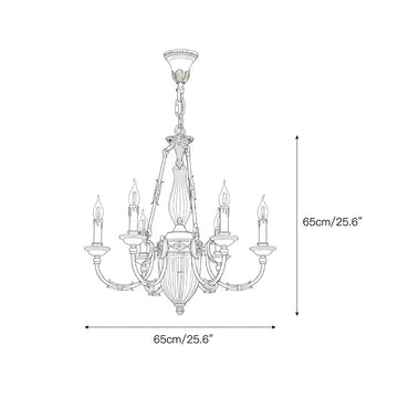 Ashford Brass Chandelier – detail 3 — Dimension drawings 1