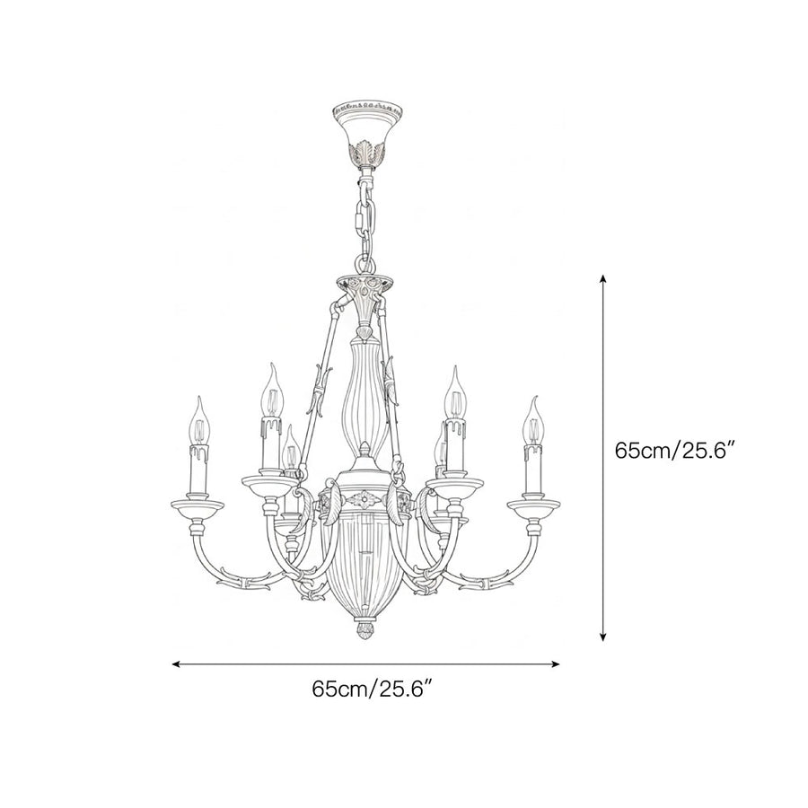 Ashford Brass Chandelier – detail 3 — Dimension drawings 1