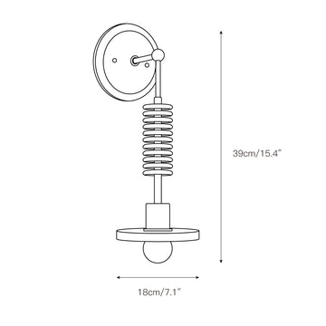 Asteria Marble Wall Lamp – detail 3 — Dimension drawings 1
