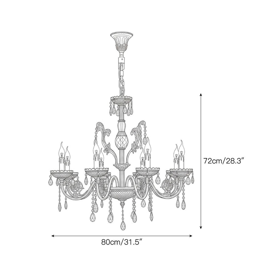 Astoria Chandelier – detail 4 — Dimension drawings 2