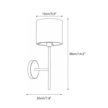 Astra Fabric Wall Sconce – detail 4 — Dimension drawings 2