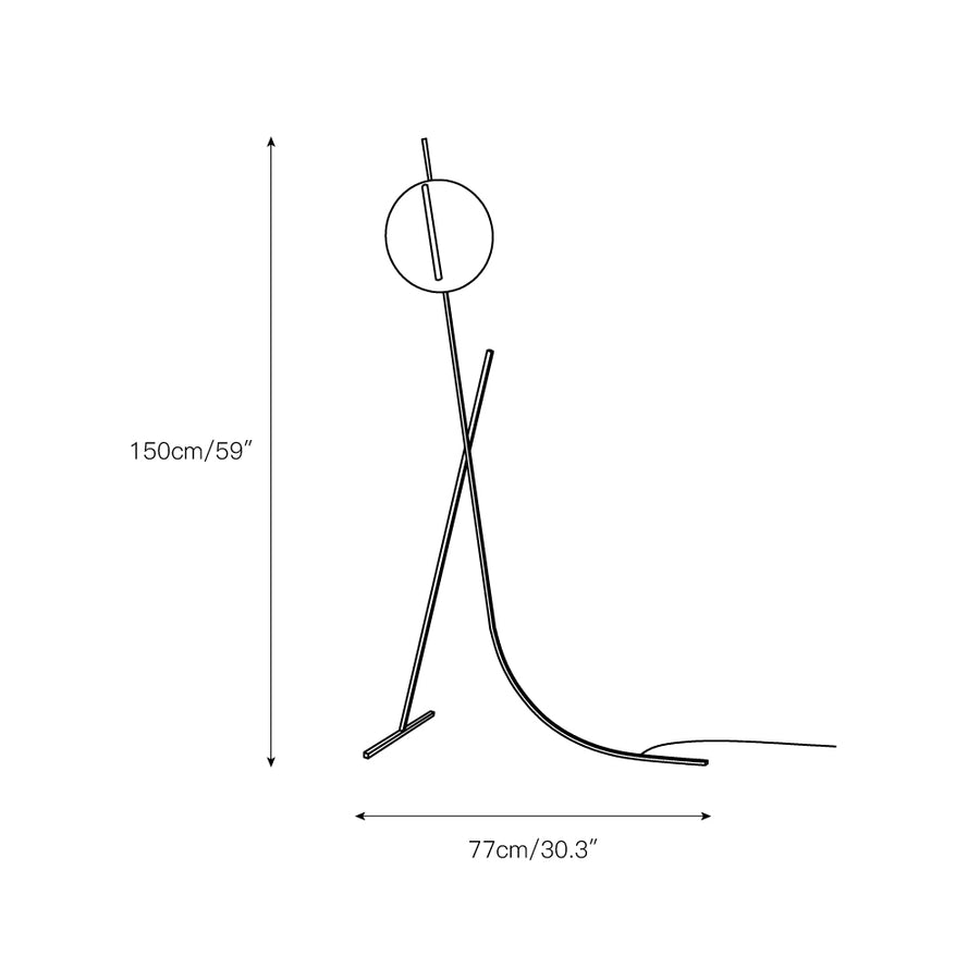 Athletes Floor Lamp – detail 5 — Dimension drawings 2