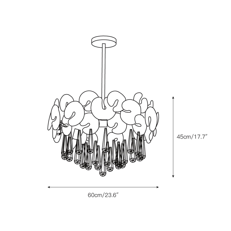 Atlas Crystal Chandelier – detail 3 — Dimension drawings 1