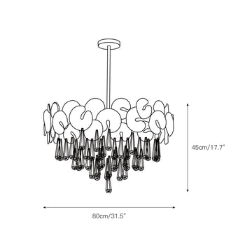 Atlas Crystal Chandelier – detail 4 — Dimension drawings 2