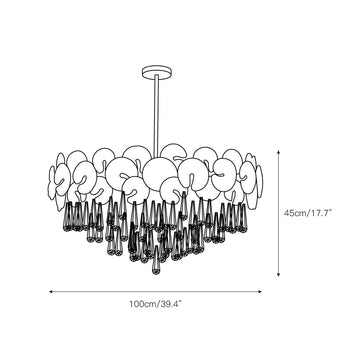 Atlas Crystal Chandelier – detail 5 — Dimension drawings 3