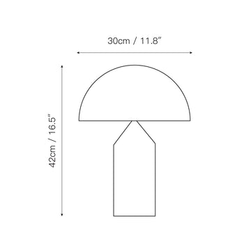 Atollo Alabaster Table Lamp – detail 4 — Dimension drawings 1