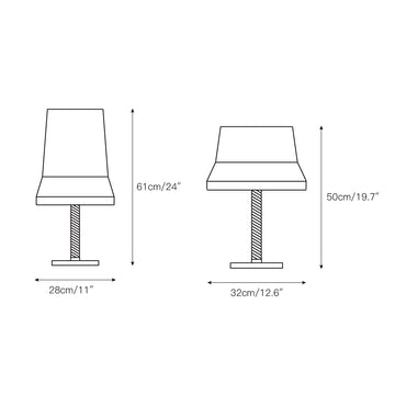 Audrey Contardi Table Lamp – detail 5 — Dimension drawings 1