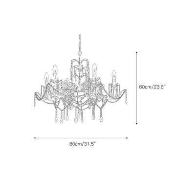 Aurelia Floral Chandelier – detail 3 — Dimension drawings 1