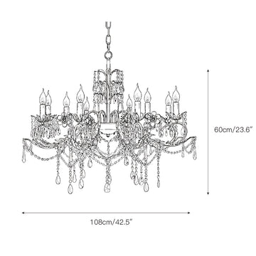 Aurelia Floral Chandelier – detail 5 — Dimension drawings 3